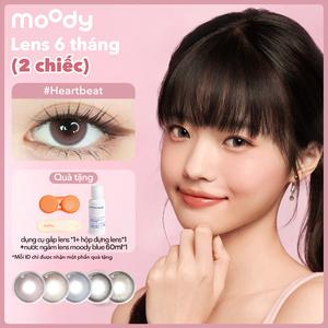 Kính áp tròng dùng một lần, Moody, 6 tháng, màu nâu tự nhiên / đen, với phạm vi độ cận thị 0 - 7 và đường kính 14,0 - 14,5mm.