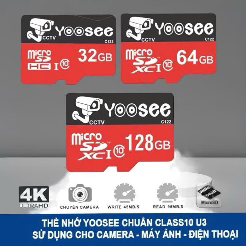 Thẻ Nhớ MicroSDHC Yoosee Pro Plus 128B - 64GB và 32GB A1 U3 4K R95MB/s W45MB/s…