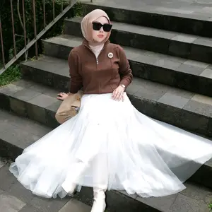 Bellalunabutik-Rok Tutu Tile Ngembang Hijab Non Hijab Lapis 3 Pecah 9