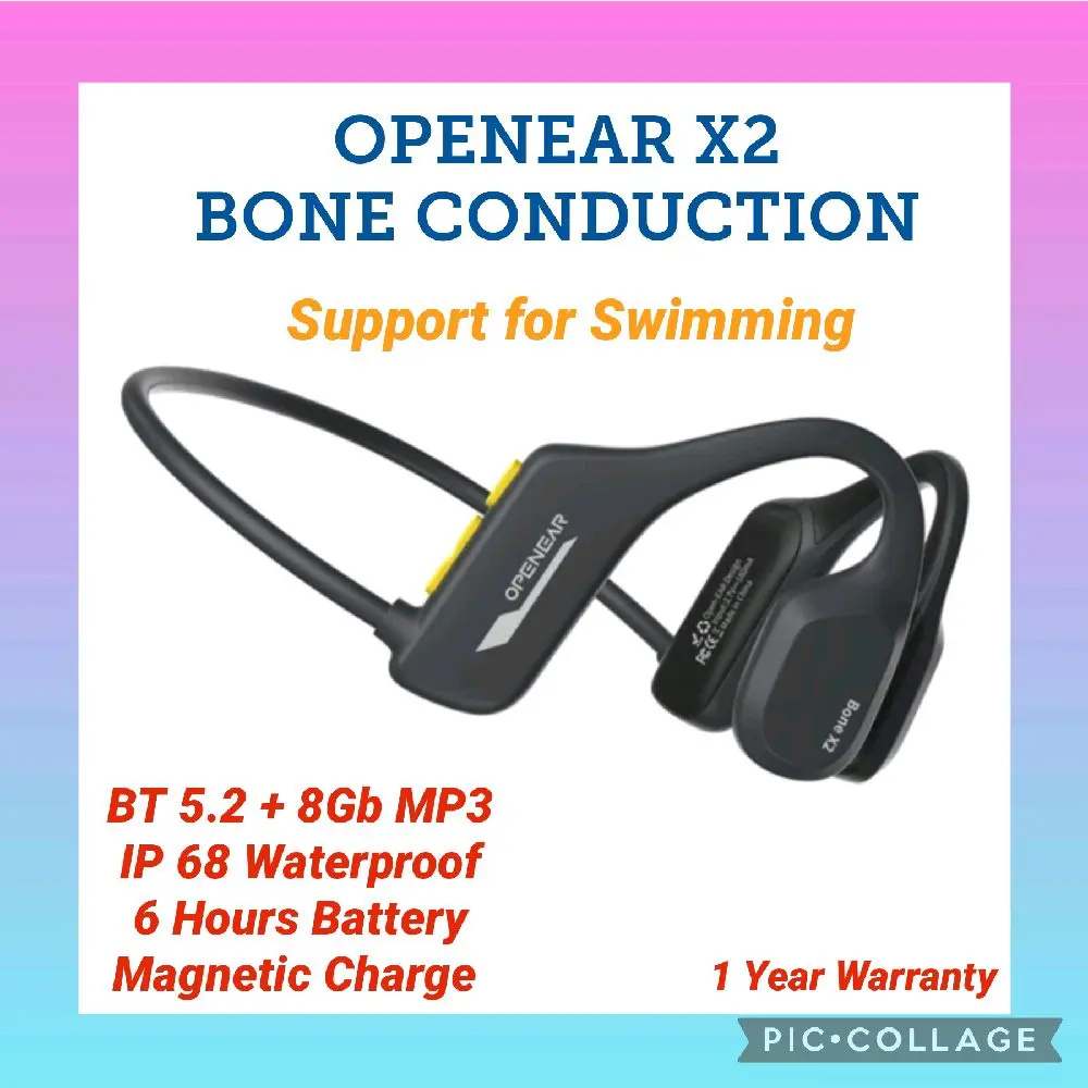 COOWOO Openear X2 Bone Conduction Earphones Bluetooth 5.2 IP 68 For Swimming 8GB MP3