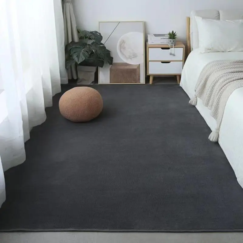 Coral Fleece Short Wool Carpet, Bedroom Living Room Thickening Carpet, Bedside Tatami Coffee Table Floor Mats