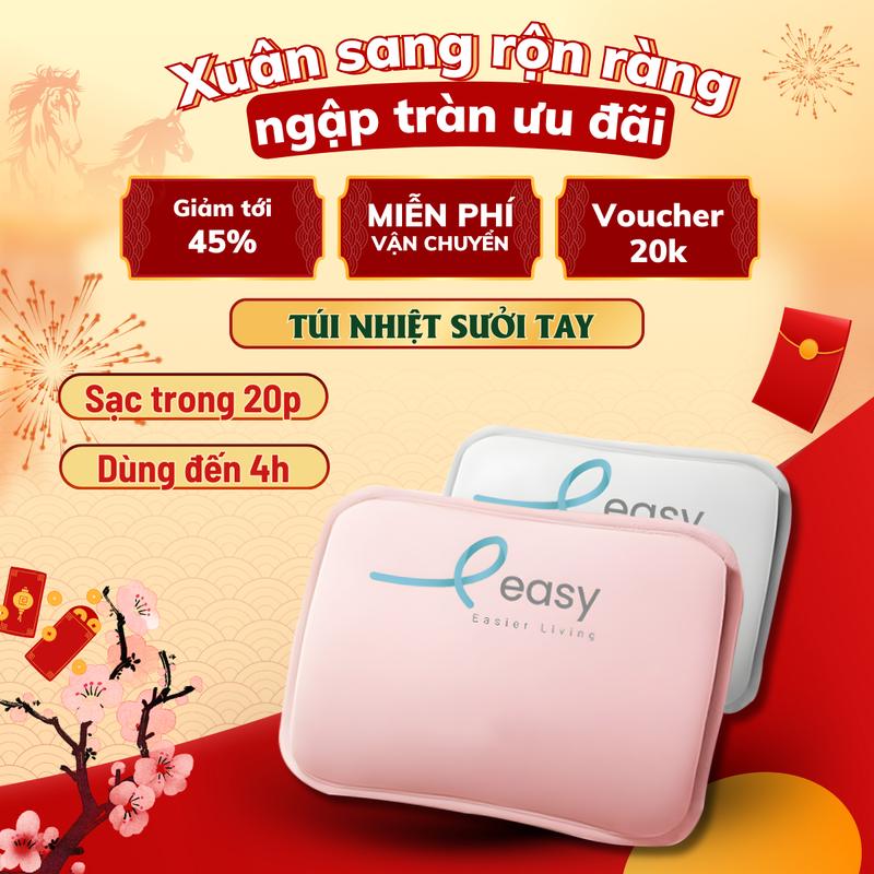  Túi sưởi tay Chườm nóng Easy Chất liệu nhung mềm mịn có sạc điện cao cấp chống cháy nổ an toàn khi sử dụng ,có sạc điện cao cấp chống cháy nổ an toàn khi sử dụng 