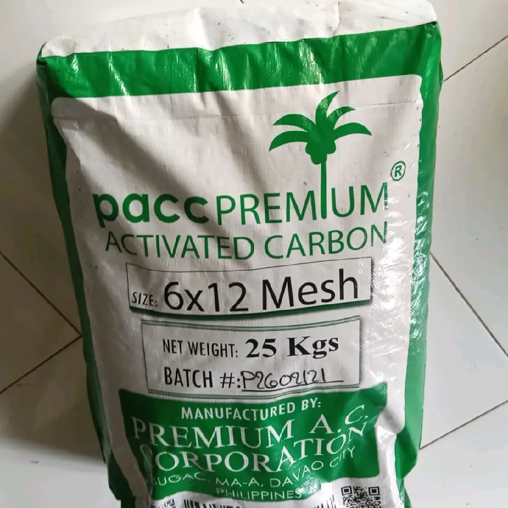 Pacc Premium Activated Carbon 6x12 Mesh 25 Kgs Batch P260212 untuk Pengolahan Air dan Udara