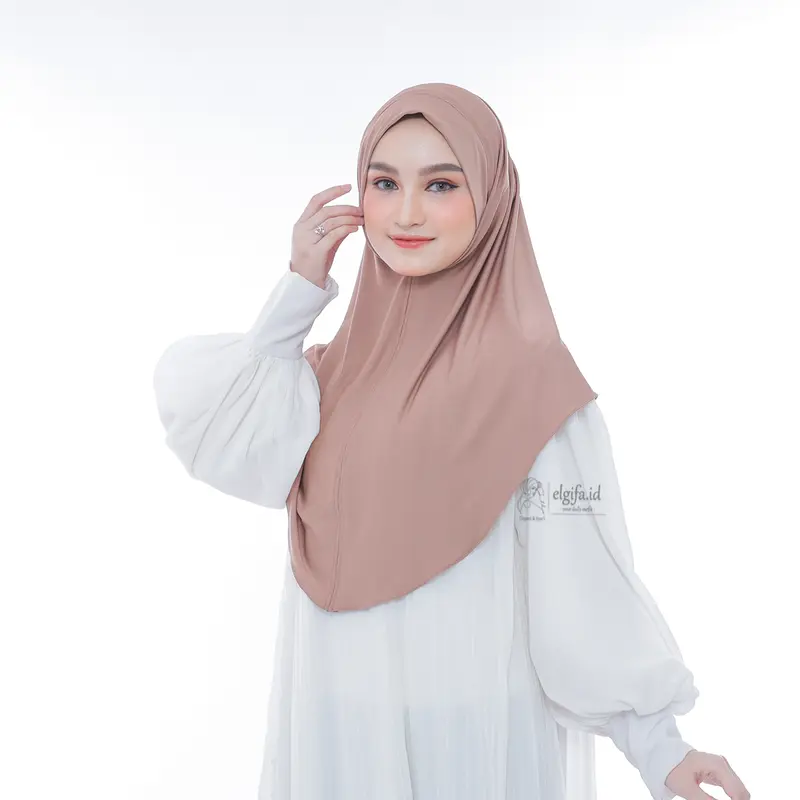 ELGIFA - Hijab Instant Bergo NON PAD Daily Size M Bahan Jersey Premium Polos 1