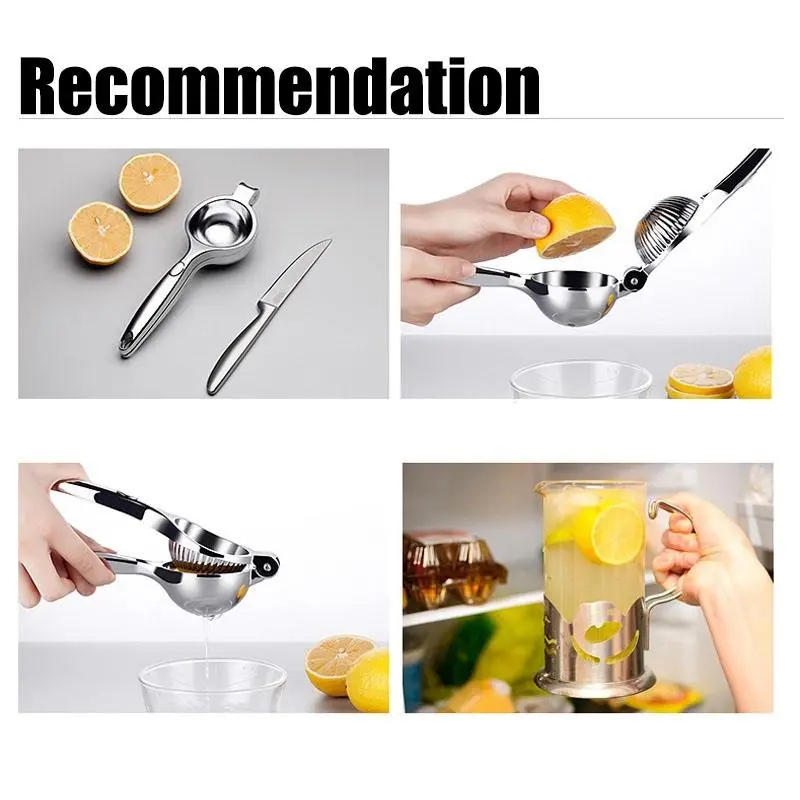 Pemeras Jeruk Manual dari Stainless Steel dan Paduan Seng, Alat Pemeras Lemon, Jeruk, dan Limau Tangan yang Kokoh dengan Desain Kekuatan Tinggi. 8