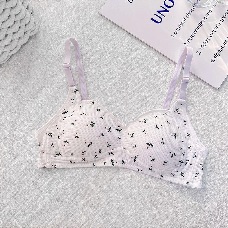 Product Introduction of Áo Ngực Nữ, Thiết Kế Hoa Tươi Không Có Vòng Thép, Thích Hợp Cho Ngực Nhỏ Thoải Mái Và Thoáng Khí, Có Thể Được Mặc Để Tập Hợp, Thích Hợp Cho Học Sinh Nữ, Phong Cách Đơn Giản 6