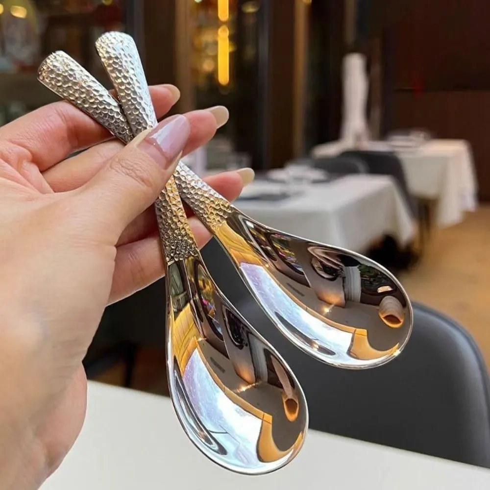 Creative Stainless Steel Soup Spoon Mirror Polished Home Deepen Spoon Kitchen Tableware