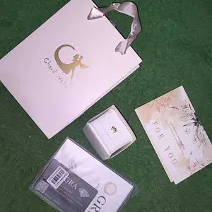 【003Harga telah dibanting, segera di CO】Chard Wake Original Cincin Wanita Couples Moissanite 2 Carat Adjustable Fashion Aksesoris Sertifikat GRA Kotak Indah  CWR002