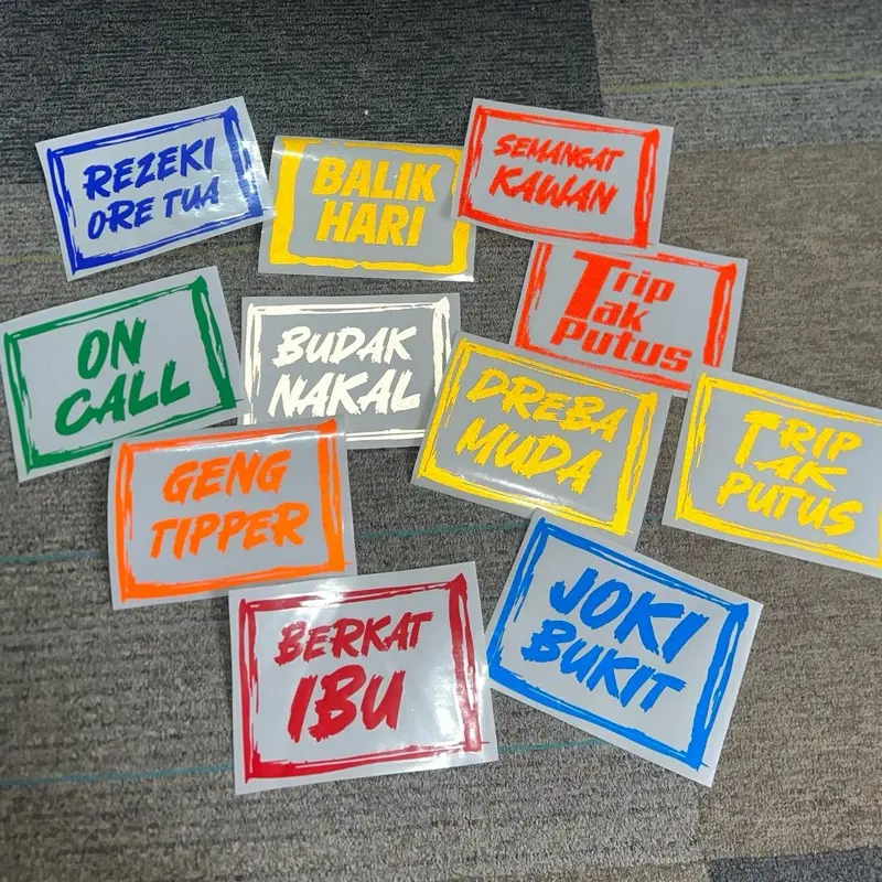 Link 3 = Sticker kata-kata sticker cermin sisi lori ( untuk 1 keping ) Accessories Car