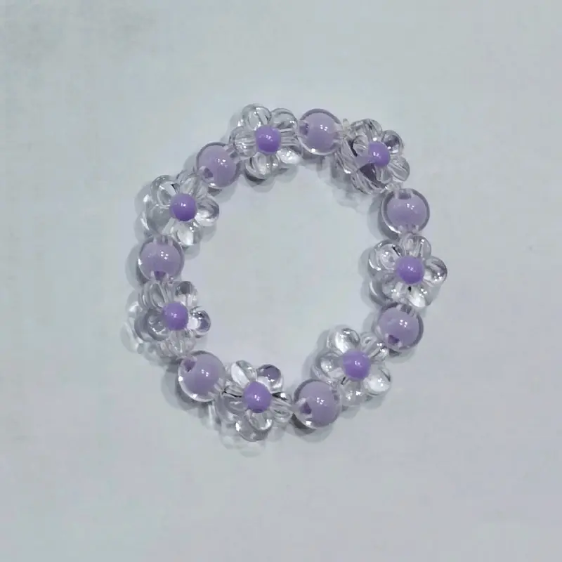 Gelang Bunga Daisy Anak Karet Elastis Clear Costume 3