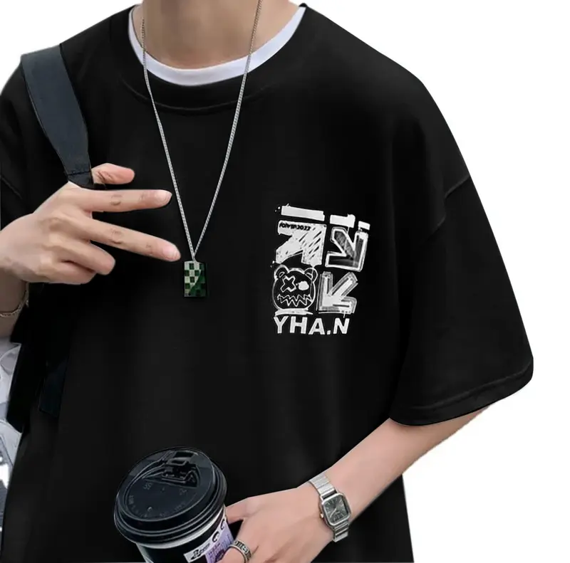 MOMOMEN BAJU KAOS LENGAN PENDEK PAPS TSHIRT SIZE M|L,XL,2XL,3XL KAOS DEWASA DISTRO ELEGAN T-SHIRT OUTFIT COWOK KECE ATASAN COWOK-HANNY 4