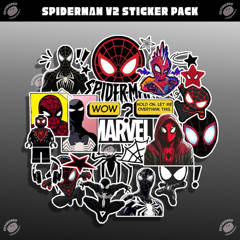 24 miếng dán SPIDERMAN V2| Nhãn dán thẩm mỹ Người Nhện