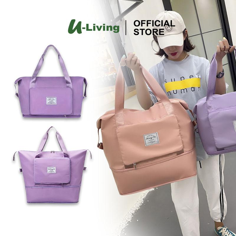 U-Living Tas Duffel Lipat Travel Bag Organizer Tas Gym Tahan Air TT003 - Jumbo Size 0
