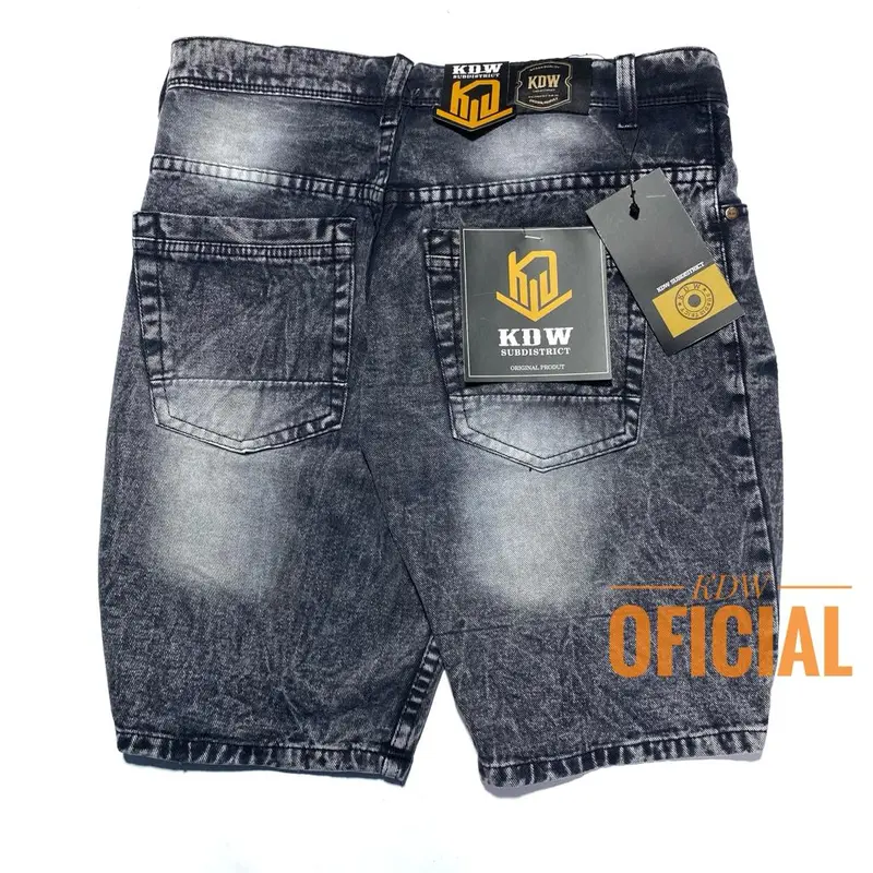 KDW - Celana jeans Pendek Sobek Bermuda Pria 5