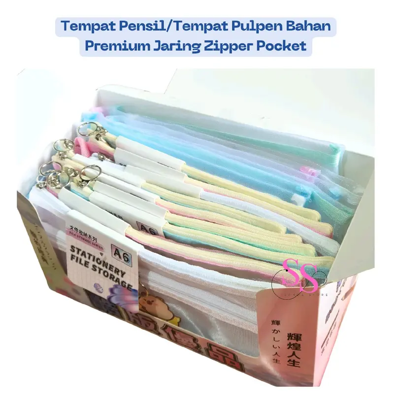 TEMPAT PENSIL/TEMPAT PULPEN/STATIONERY FILE STORAGE JARING TRANSPARAN KUROMI, CINNAMON ROLL, MELODY, DAN CAPYBARA 9988 3