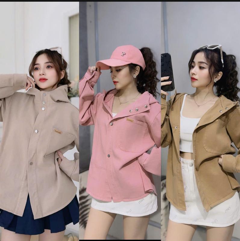 Áo Khoác Chống Nắng Thời Trang Cho Nữ Chất Kaki mềm mịn Có túi trong