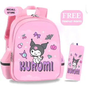 Recall Store Tas Sekolah Ransel Anak Perempuan SD PAUD Karakter Kuromi Fashion Trending Backpack Wanita dengan Banyak Kantong dan Ruang Penyimpanan