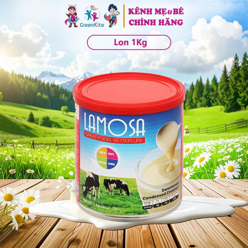 Combo 2 Lon LAMOSA Sữa Đặc Có Đường Cao Cấp Lon 1Kg - Hương Vị Ngon Miệng & Nắp Đậy Tiện Lợi - Nhập Khẩu Từ Malaysia