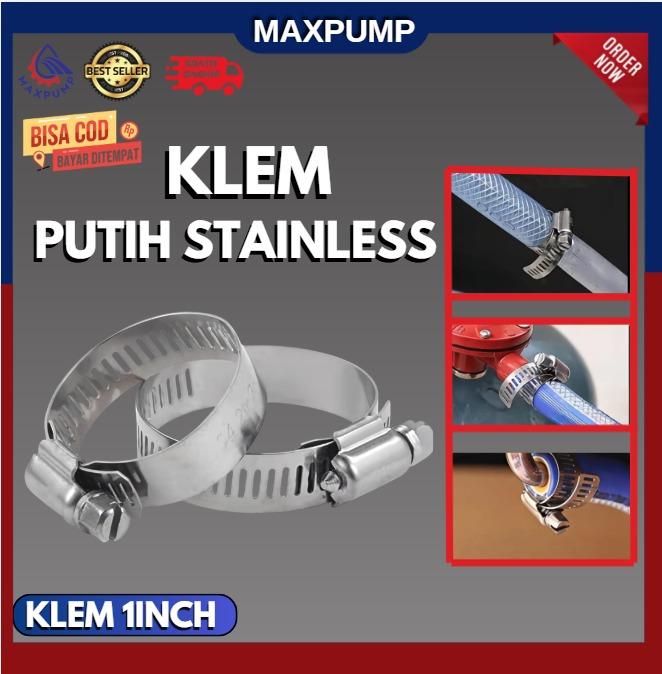 Gambar MAXPUMP KLEM KUPING STAINLESS 1" 50PCS KLEM SELANG KUPU KUPU RING PUTAR SELANG AIR GAS KOMPRESOR HOSE CLAMP dari Poseidonpump Kota Administrasi Jakarta Utara Tokopedia