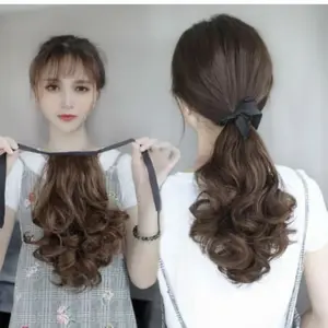 Synthetic Full Machine Wigs Rambut Palsu Ekor Kuda Anak Anti Kusut & Tahan Lama, Bahan yang Mudah Dibersihkan & Dipakai Kembali, Harga Terjangkau dengan Kualitas Premium!