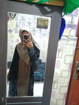 Product Review of ZARQA - Luna Gamis 2 | Abaya gamis sisesa Two Tone List Bisban Polos Muslim Turki Dewasa Remaja Lebaran terbaru 2025 Crinkle Mewah Maxi abaya santri Airflow Simple from c**🌜 0