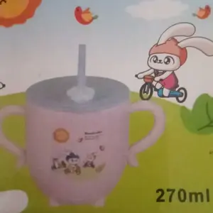 [COD] OFM C381 C382 Gelas Jerami Anak Anti Tumpah Karakter Kartun