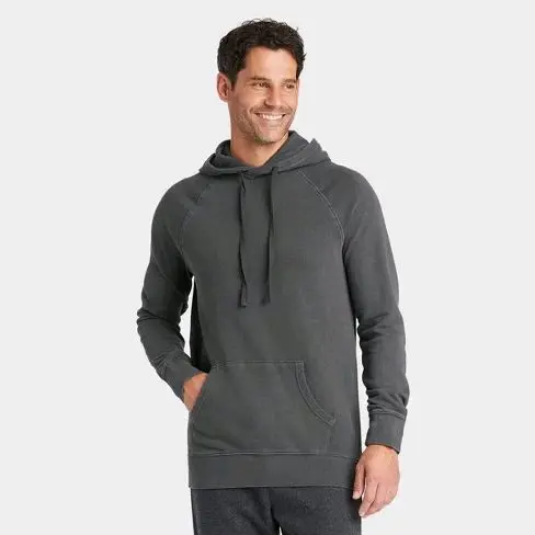 Atasan pria santai musim dingin Panjang polos Hoodie Sweater 1