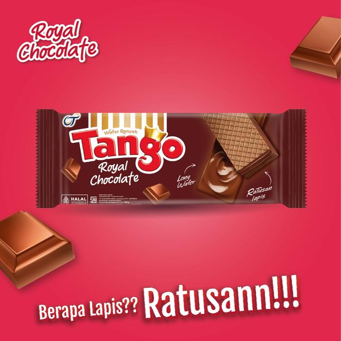 Gambar [Exclusive Top Creator] Tango Wafer 100 Gram [1 Karton isi 24 Pcs] Royal Chocolate/Vanilla/Cheese/Coconut/Milky Chocolate/Tiramisu/Javamocca | BPOM Halal - Royal Chocolate dari OT-Store Kota Administrasi Jakarta Barat 4 Tokopedia