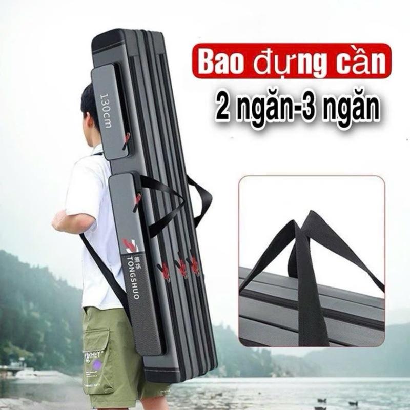 Túi đựng cần câu cá JIAZHIDIOAO 2 Ngăn 3 Ngăn Chống Thấm Nước Siêu Bền Dày dặn Chuyện Dụng Câu Đơn Câu Đài Cao Cấp - Bao đựng cần câu cá túi đựng cần màu xám