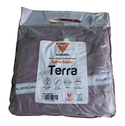 Jas Hujan Terra Poncho Lengan Celana Ekstra Jumbo Elephant Brand - Bahan PVC Berkualitas Tinggi 4