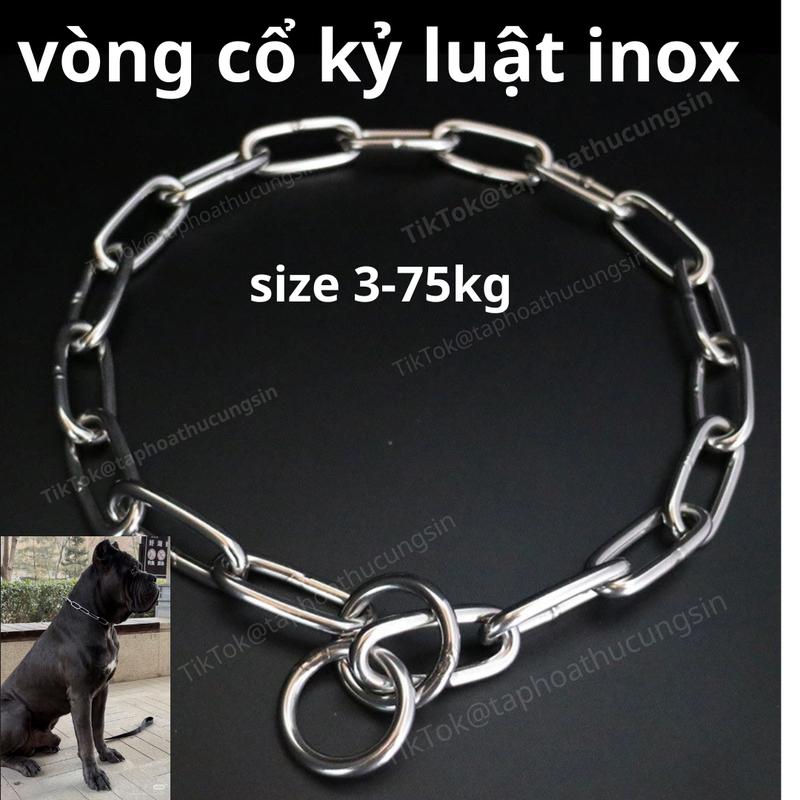 Vòng Cổ Kỷ Luật Chó bằng inox - Có Mối Hàn | Đủ Size 3-75Kg | Không Han Rỉ -…