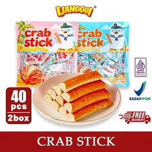 FASHION518 - Crab Stick HALAL - Cemilan Lebaran Pedas/BBQ, Seafood Gurih, Snack Enak Buat Ngemil