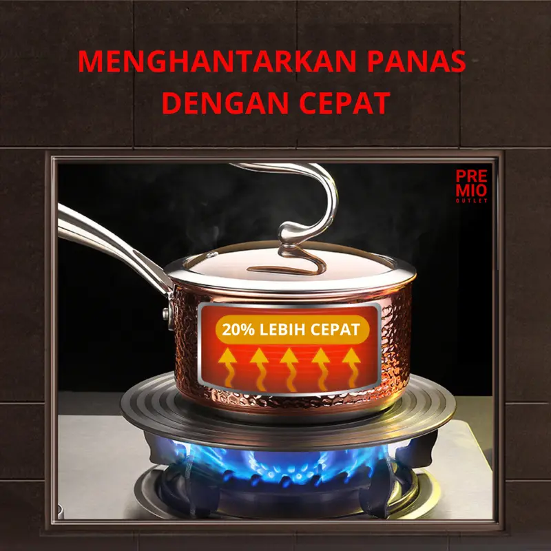 PREMIO Plat Tatakan Alas Panci Wajan Kompor Gas Anti Gosong Serbaguna 3