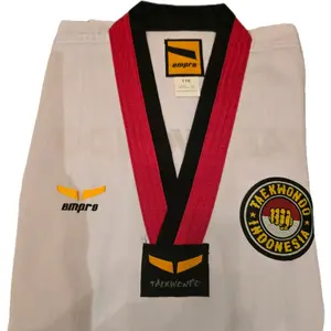 Seragam Taekwondo Empro Cocok untuk Pemula dan Prestasi - Kerah Hitam Merah - Olahraga, Celana, Sport, Outdoor