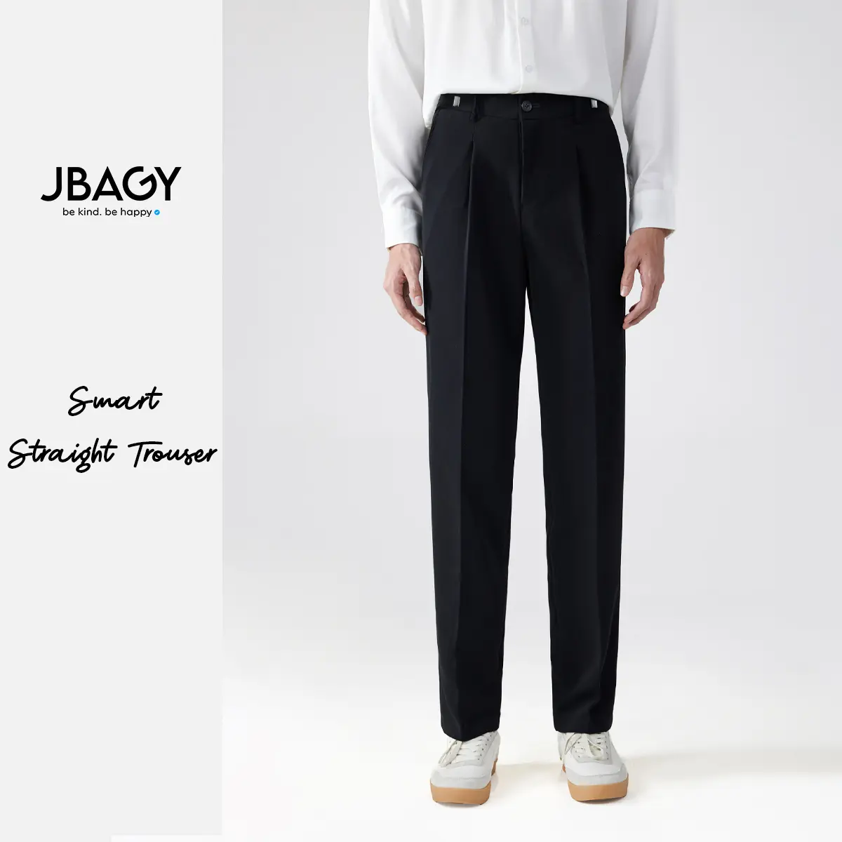 Quần tây nam JBAGY ống suông đứng điều chỉnh cạp 4cm – 6cm Smart pant chất liệu vải vitex JBAGY – JA0303