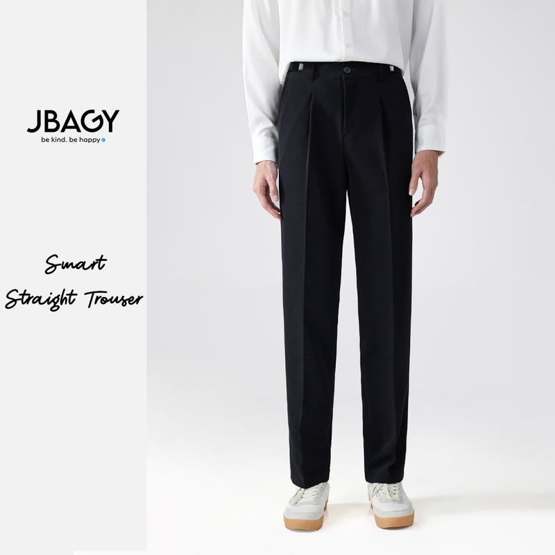 Quần tây nam JBAGY ống suông đứng điều chỉnh cạp 4cm - 6cm Smart pant chất liệu vải vitex JBAGY - JA0303