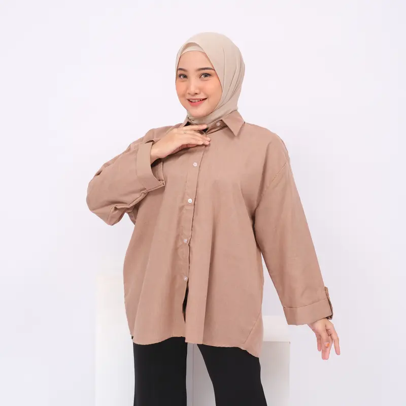 Kemeja Polos Katun Lengan Skoder Katun 4
