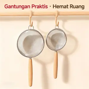 [Special] Modofo Saringan Stainless Steel  2 Pcs Sutil Stainless Saringan Teh Saringan Mie Saringan Teh Stainless Steel Saringan Minyak Goreng Stainless Saringan Jus Saringan Susu Kedelai