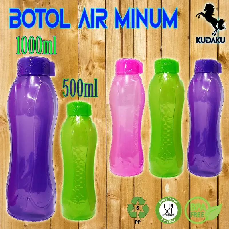 Murah Botol Air Minum Plastik Vo. 1 Liter / Botol Minum 1 Liter 0