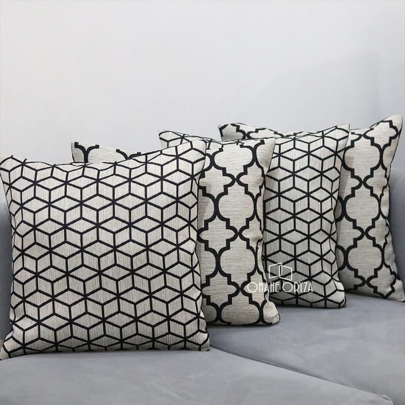 Sarung Bantal Sofa Motif 40x40 Sarban Kursi Motif Cushion Cover Premium Modern OMAHE ORYZA 0