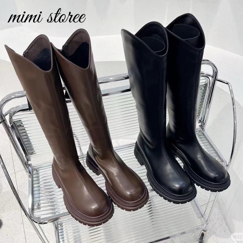 Bốt Đùi Nữ Cổ V Chất Da Siêu Mềm Lót Lông Ấm Size Tới 40 Da Đẹp Dễ Phối Đồ -MSP A12 FULL BOX QC Bốt Cao Cấp Dành Cho Bắp Chân To