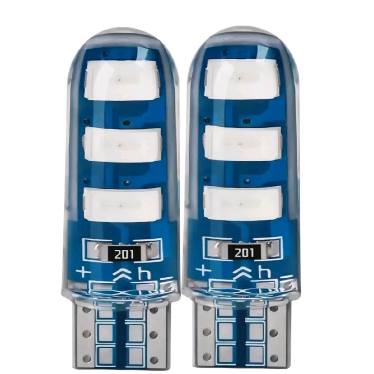 Sepasang Lampu LED Sen Senja Plat Kota T10 Cob Jely untuk Motor dan Mobil - Car -Motorcycle