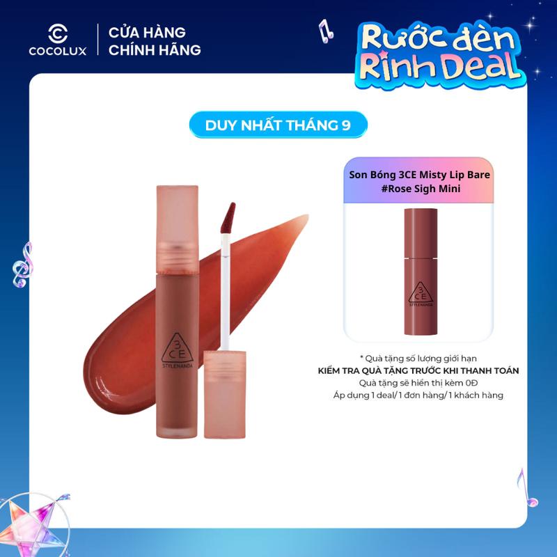 [DEAL GIỚI HẠN] Son Kem 3CE Stylenda Blur Water Tint Lì Mềm Mượt Môi 4.6g Cocolux