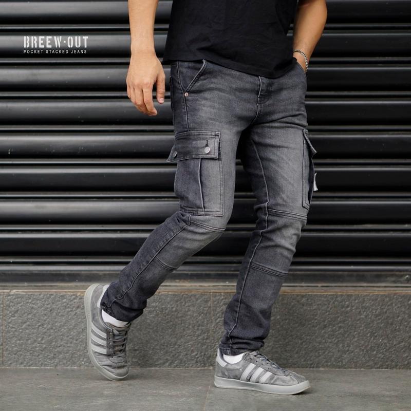 CELANA CARGO CELANA PANJANG JEANS PRIA DENIM SLIMFIT Lembut Stretch Nyaman 3