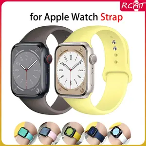Soft Silicone Sport Band Strap for IWatch Apple Watch Strap Ultra/Ultra 2/Ultra 3 49mm Bracelet Iwatch Series 11  10 9 8 7 2 3 4 5 6 SE 3 2 46mm 41mm 45mm 38mm 40mm 42mm 44mm Soft Untuk Watch Band Tali Jam Tangan Smartwatch T800 Ultra S8 Ultra 8 MAX T500