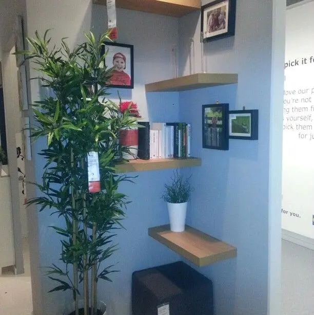 Rak Kayu Ambalan Dinding Serbaguna Rak Furniture Ambalan Decorasi Rumah balkon natural kayu 2