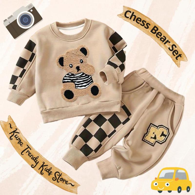 Setelan Bear Chess Anak Laki-Laki ST Kids Usia 1-5 Tahun Terlaris - Perempuan 1