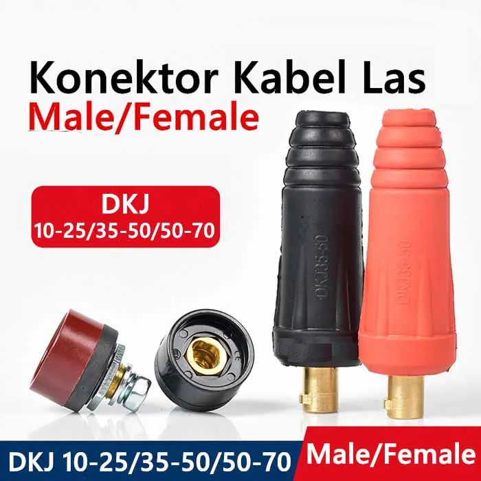 4PCS Konektor Kabel Las DKJ 10-25 35-50 50-70mm Male Female Connector