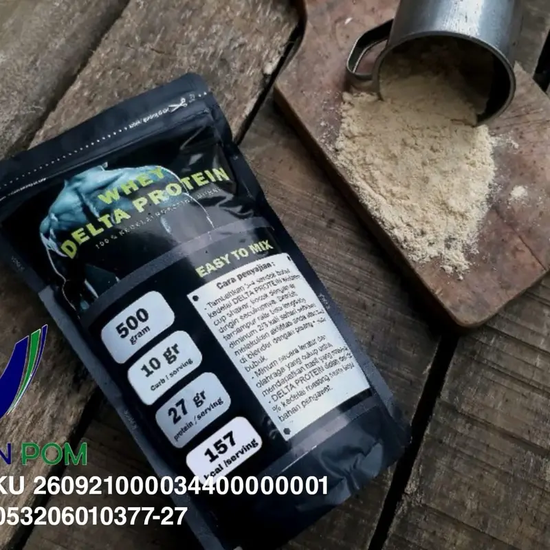WHEY DELTA PROTEIN 500 GRAM 100% SUSU PROTEIN KEDELAI MURNI 1