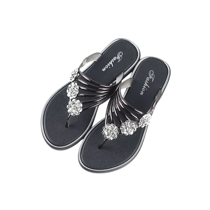OKAIDO OFFICIAL Sandal Jepit Wanita Cewek Perempuan Model Bunga Korea Bahan Karet Style Anti Air Kekinian Jelly 2